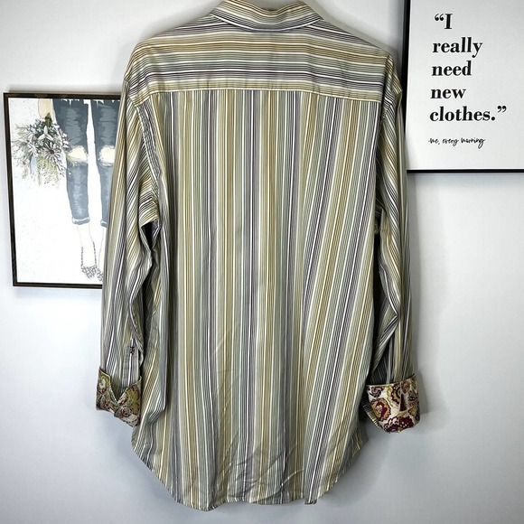 Robert Graham Long Sleeve Button Down Shirt SZ L - Picture 8 of 10